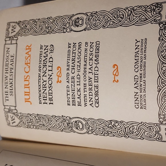 Vintage Julius Caesar The New Hudson Shakesphere Hard Cover Book - Picture 5 of 10